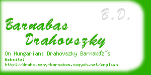 barnabas drahovszky business card